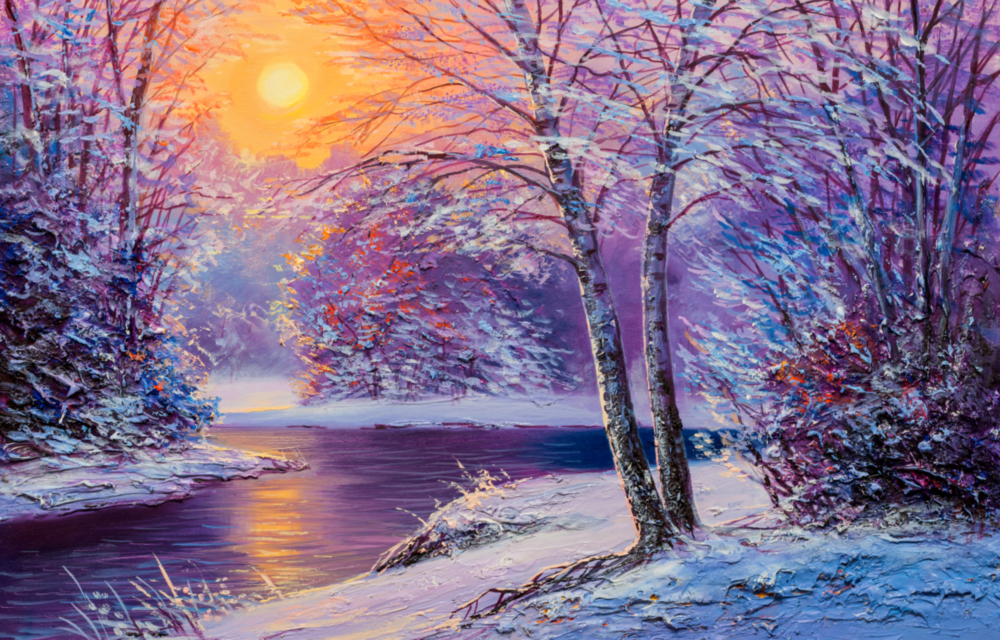 Glass Wall Art on a Winter's Day