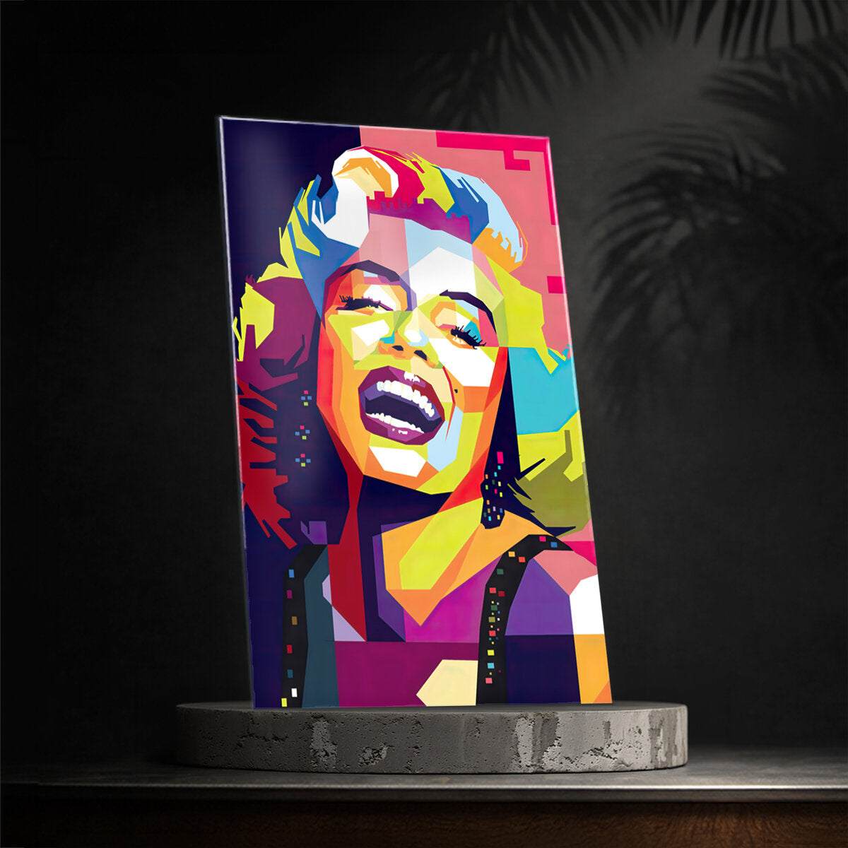 マリリン・モンロー ガラスウォールアート — WPAP ポップアート