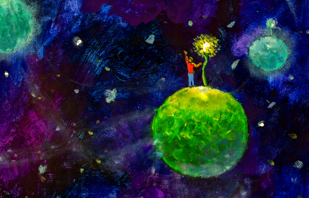 The Little Prince Glass Wall Art