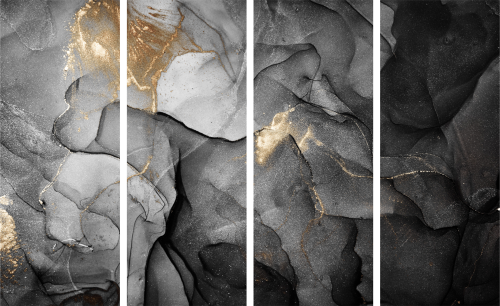 Marble 4 Pieces Mega Glass Wall Art (59"x36")