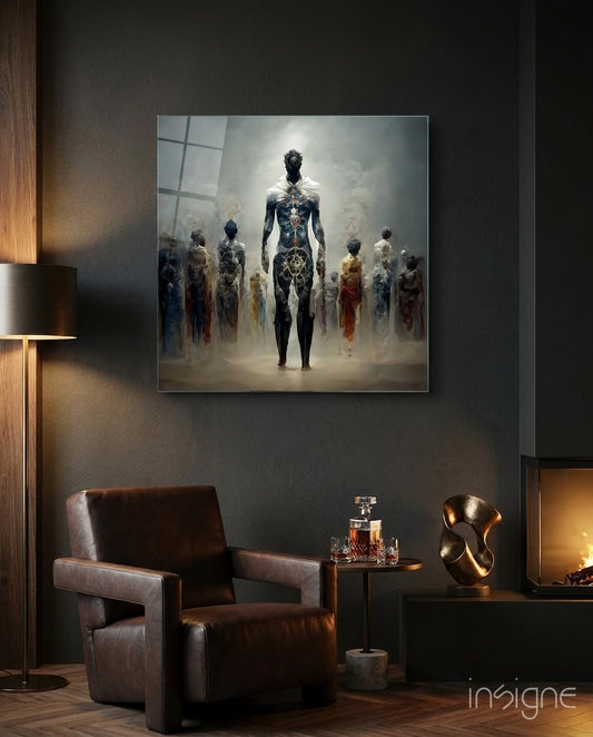 Genesis Glass Wall Art  || Designers Collection - Lifestyle preview in a designer interior