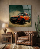 Racer Glass Wall Art  || Designer Collection - Lifestyle preview in a designer interior