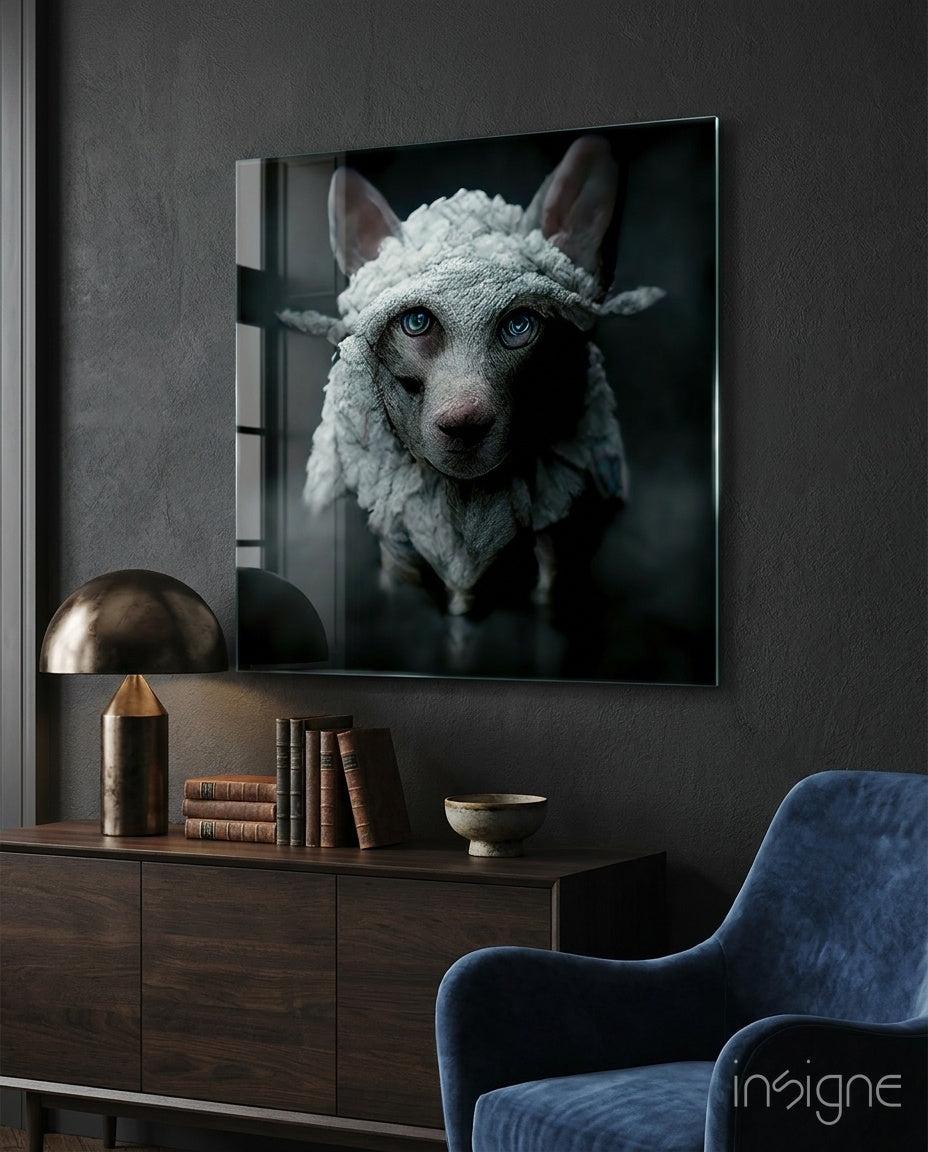 Deception Glass Wall Art  || Designers Collection - Lifestyle preview in a designer interior