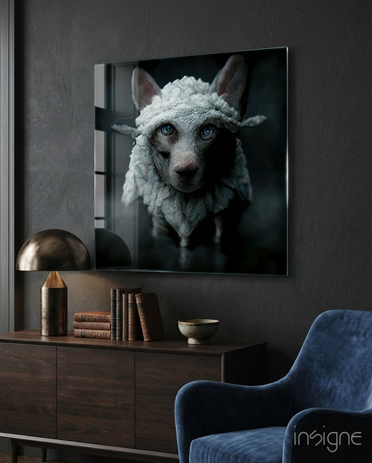 Deception Glass Wall Art  || Designers Collection - Lifestyle preview in a designer interior
