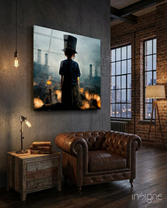 Survivor Glass Wall Art  || Designer Collection - Lifestyle preview in a designer interior