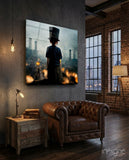 Survivor Glass Wall Art  || Designer Collection - Lifestyle preview in a designer interior
