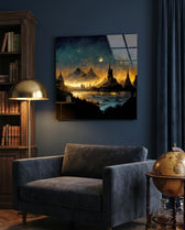 Lost City Glass Wall Art  || Designer Collection