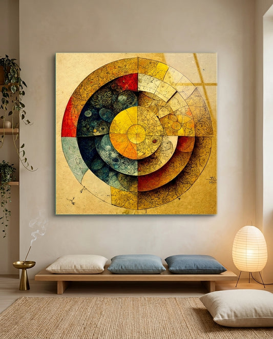 Circles Glass Wall Art  || Designers Collection