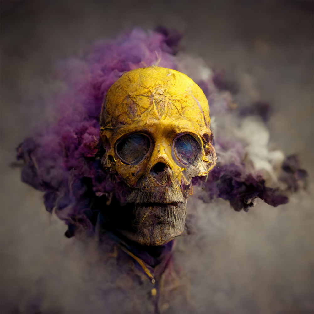 Smoky Skull Glass Wall Art  || Designer Collection