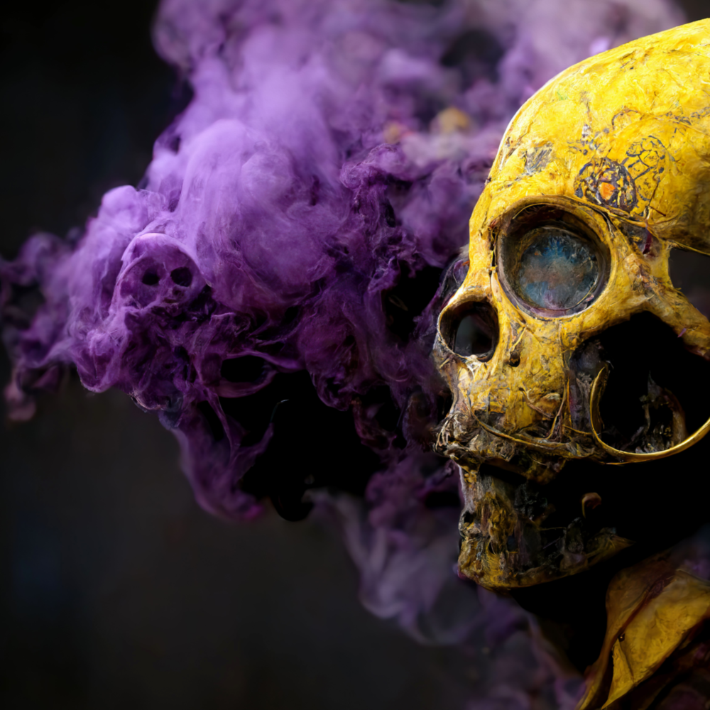 Smoky Skull Glass Wall Art  || Designer Collection