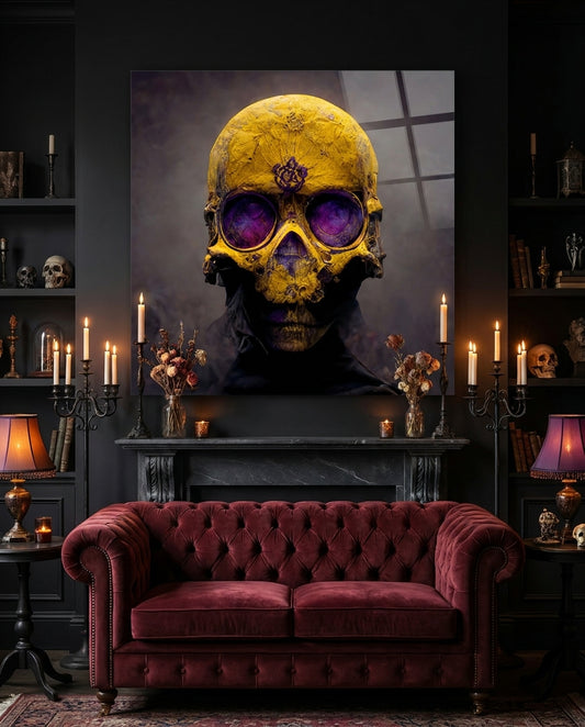 Yellow Head Glass Wall Art  || Designer Collection