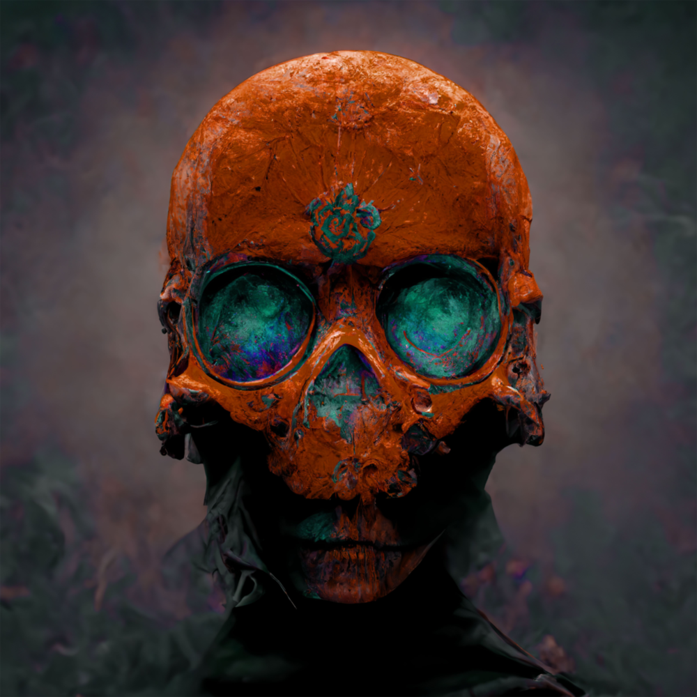 Orange Head Glass Wall Art  || Designer Collection