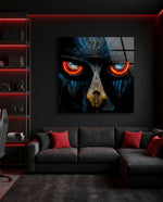 Anger in the Eyes Glass Wall Art  || Designers Collection