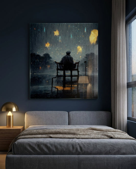 Star Rain Glass Wall Art  || Designer Collection