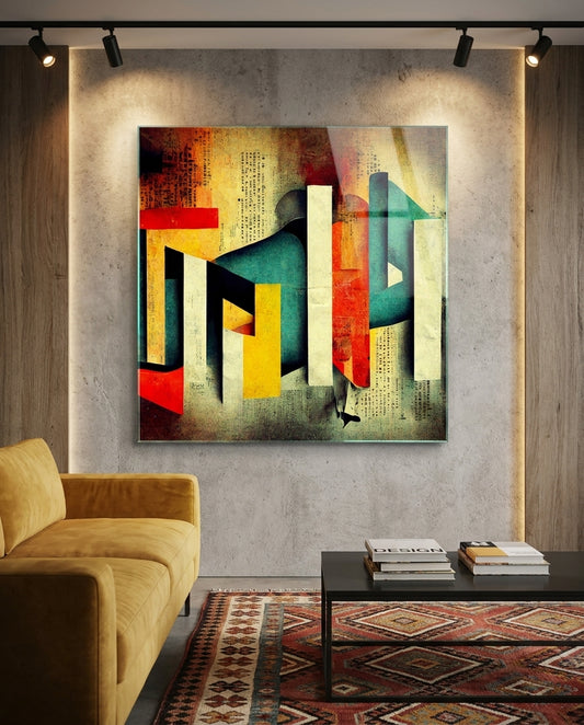 Lost Alphabet Glass Wall Art  || Designer Collection