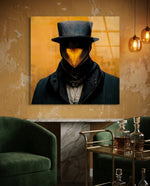 The Beak Behind the Masks Glass Wall Art  || Designer Collection