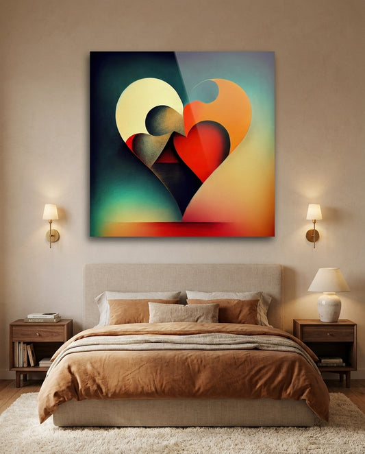 Heart Glass Wall Art  || Designers Collection
