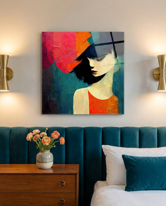 Saddness Glass Wall Art  || Designer Collection