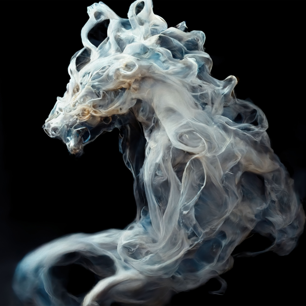 Smoky Horse Glass Wall Art  || Designer Collection