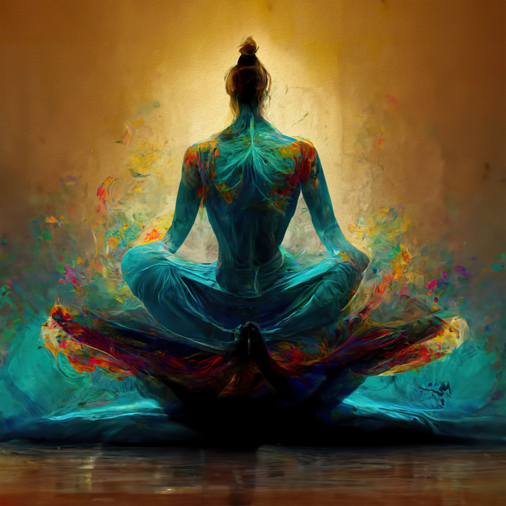 Meditation Glass Wall Art  || Designer Collection