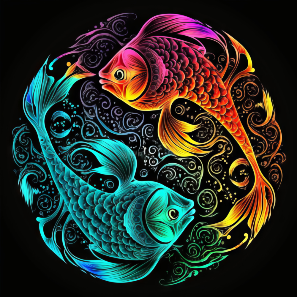 Ying and Yang Glass Wall Art  || Designer Collection