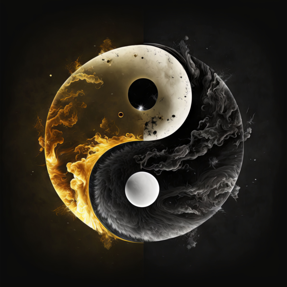 Ying and Yang Glass Wall Art  || Designer Collection
