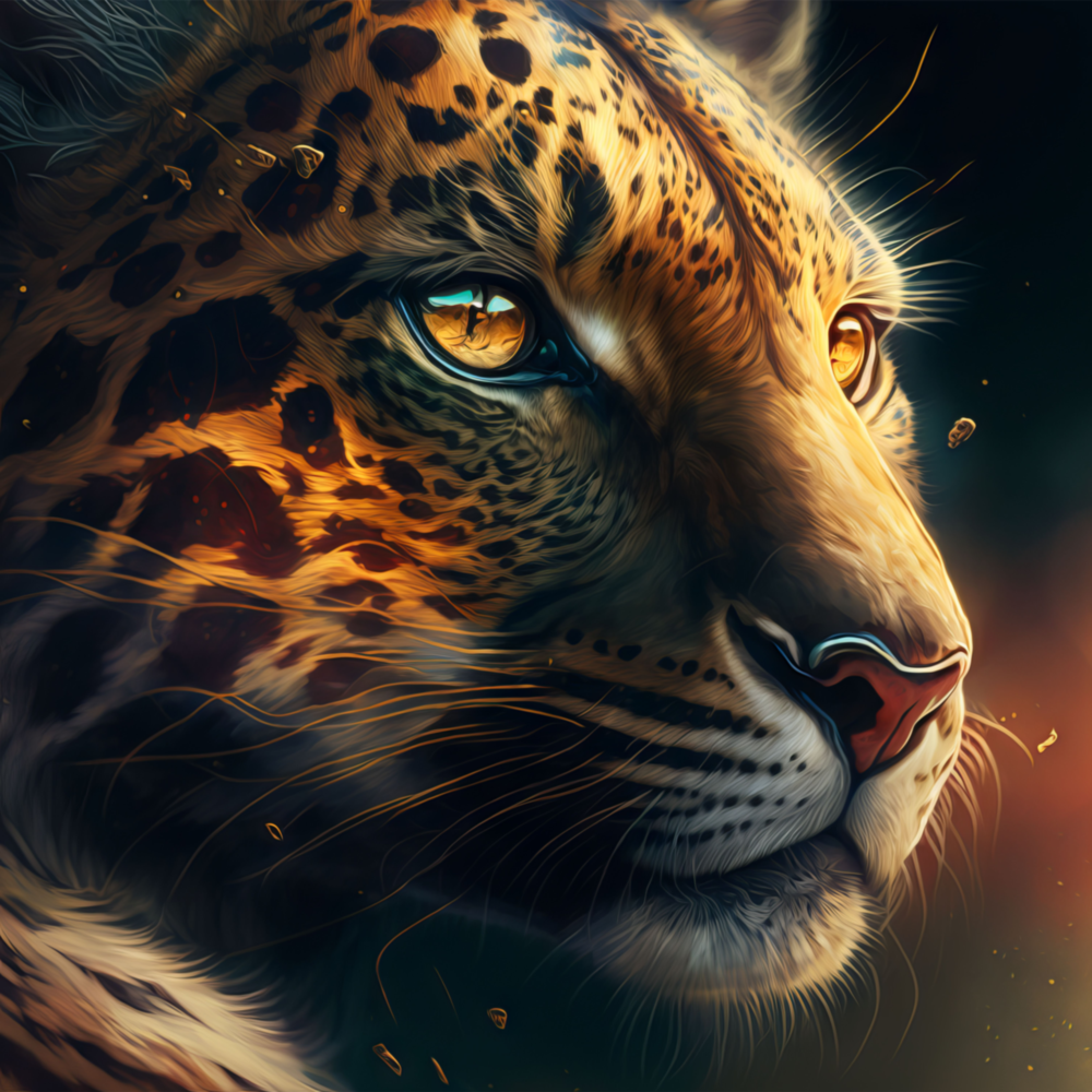 Leopard Glass Wall Art  || Designer Collection