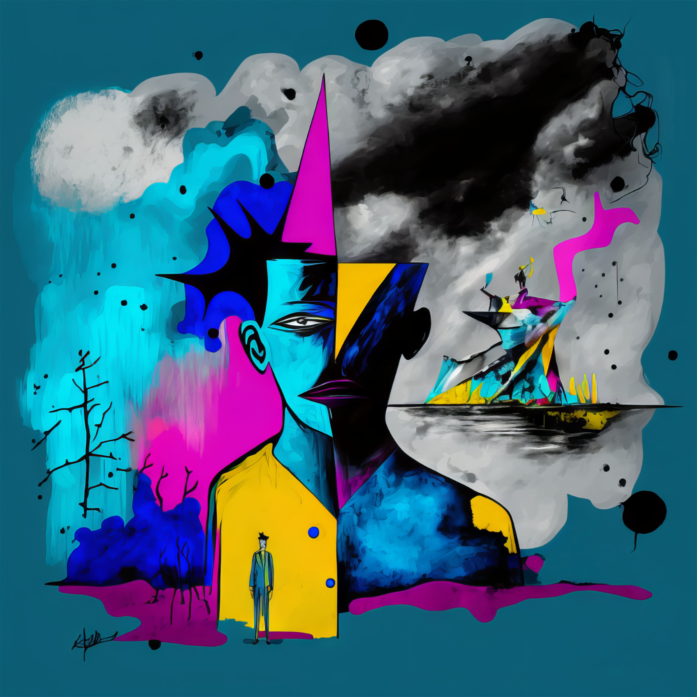 Picasso's Mind Glass Wall Art  || Designer Collection