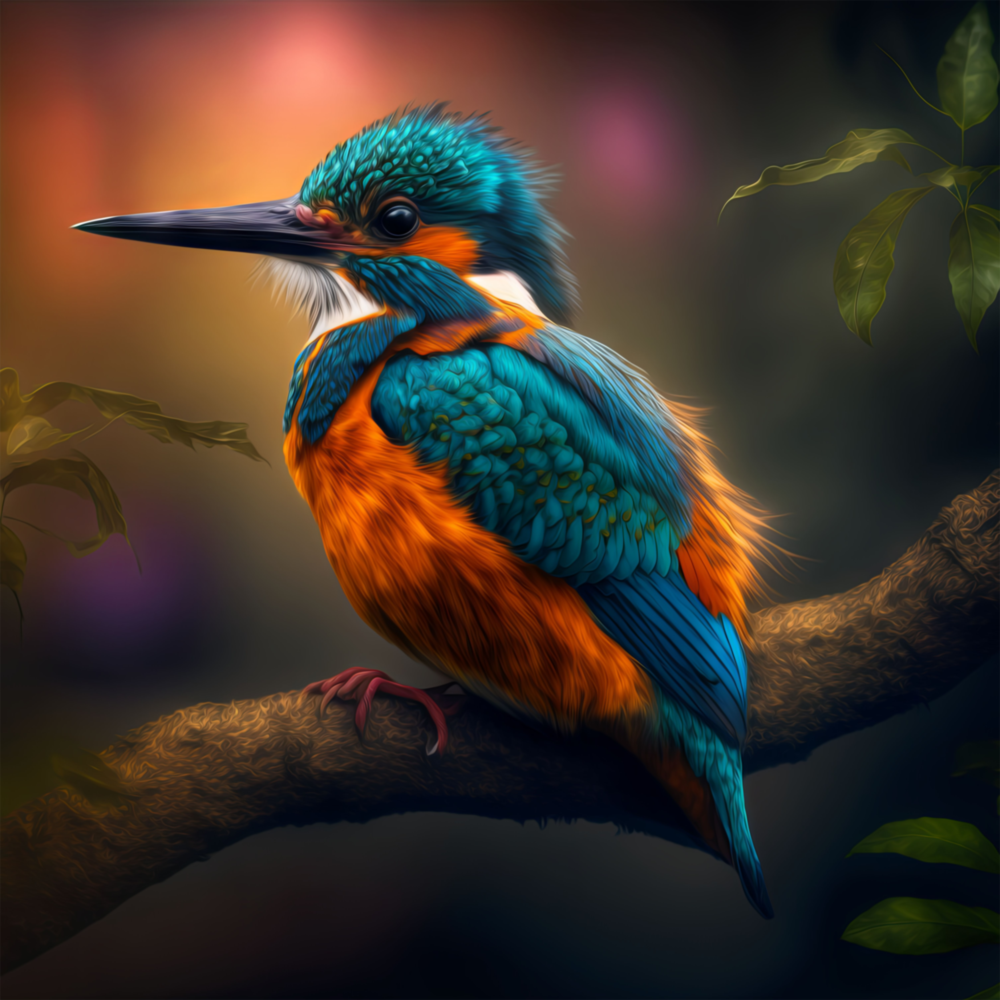 Kingfisher Glass Wall Art  || Designer Collection