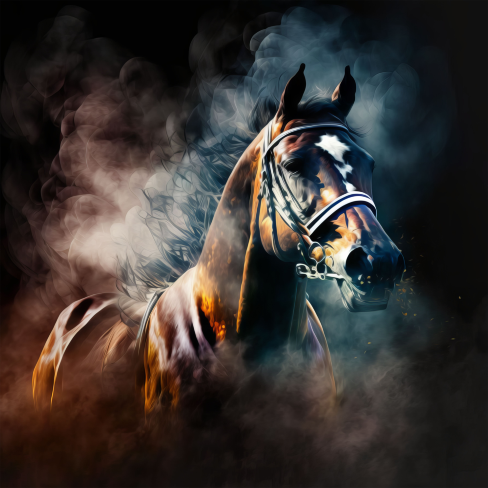 Horse Glass Wall Art  || Designers Collection
