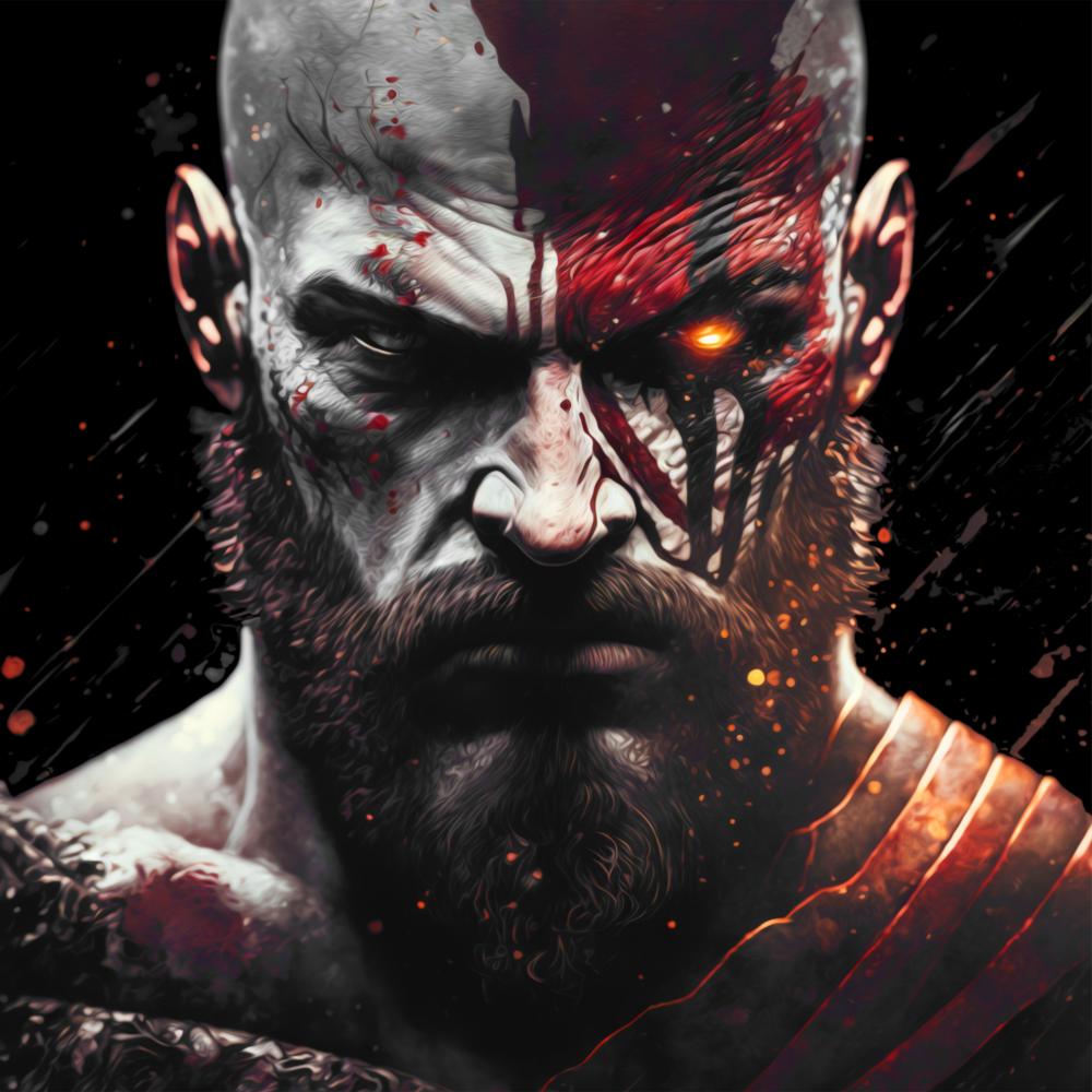 Kratos Glass Wall Art  || Designer Collection
