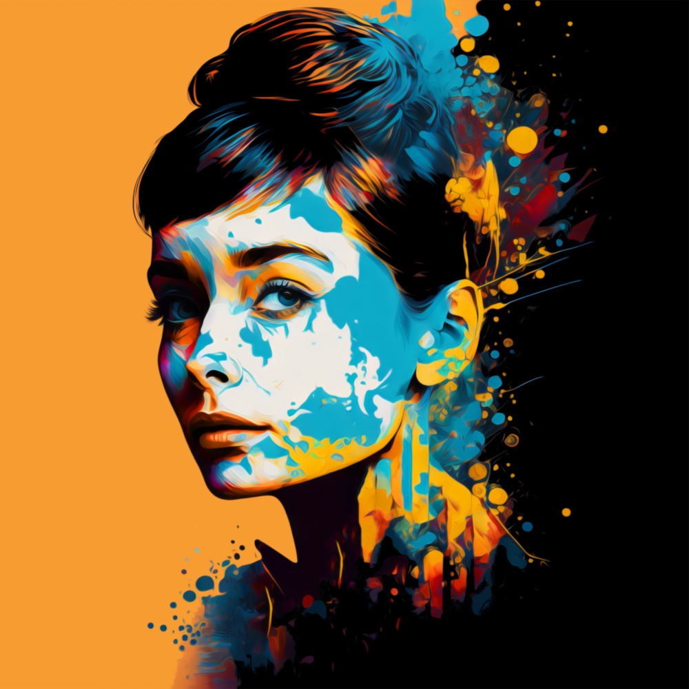 Audrey Hepburn Glass Wall Art  || Designers Collection
