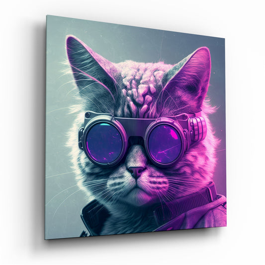 The Cat Glass Wall Art  || Designers Collection.