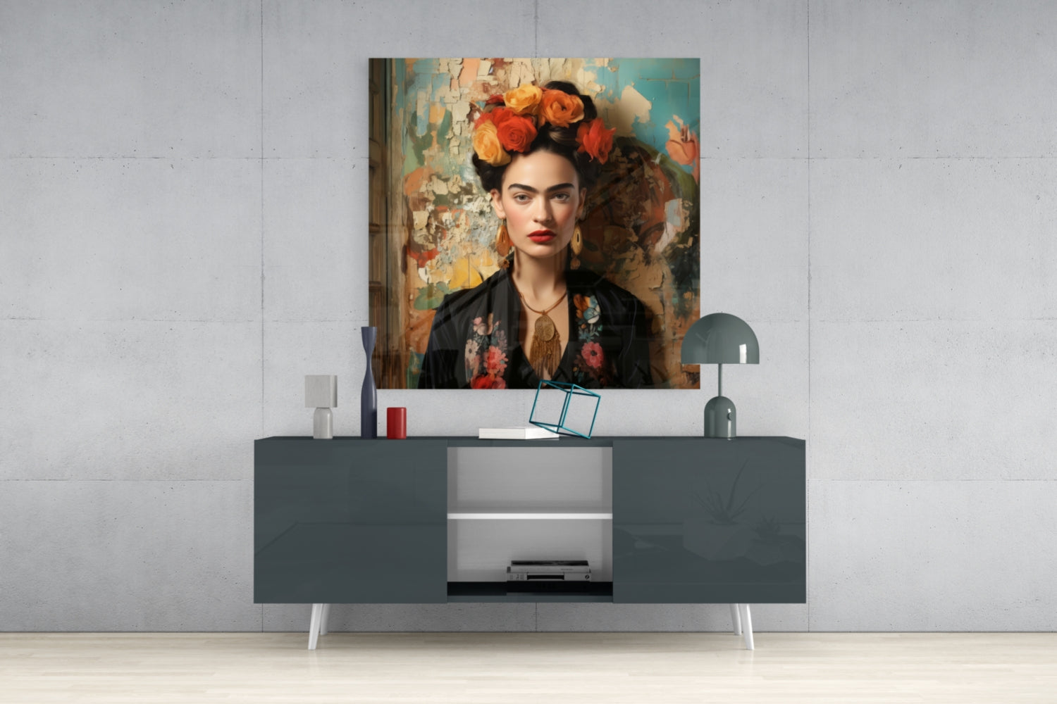 Frida Kahlo Glass Wall Art|| Designer Collection.