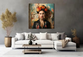 Frida Kahlo Glass Wall Art|| Designer Collection.