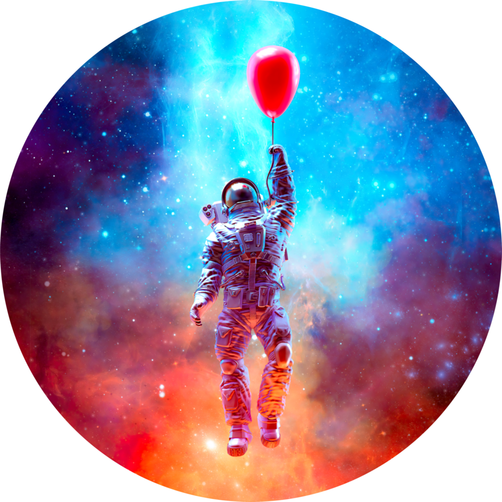 Astronaut Glass Wall Art