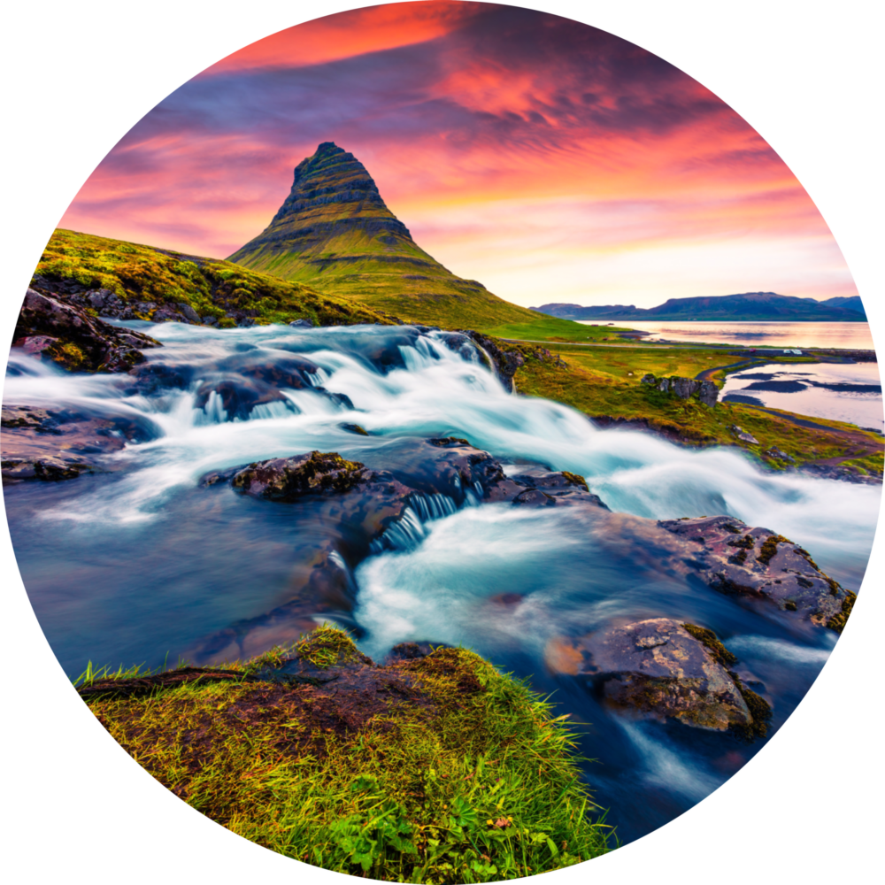 Mountain Landscape Glass Wall Art