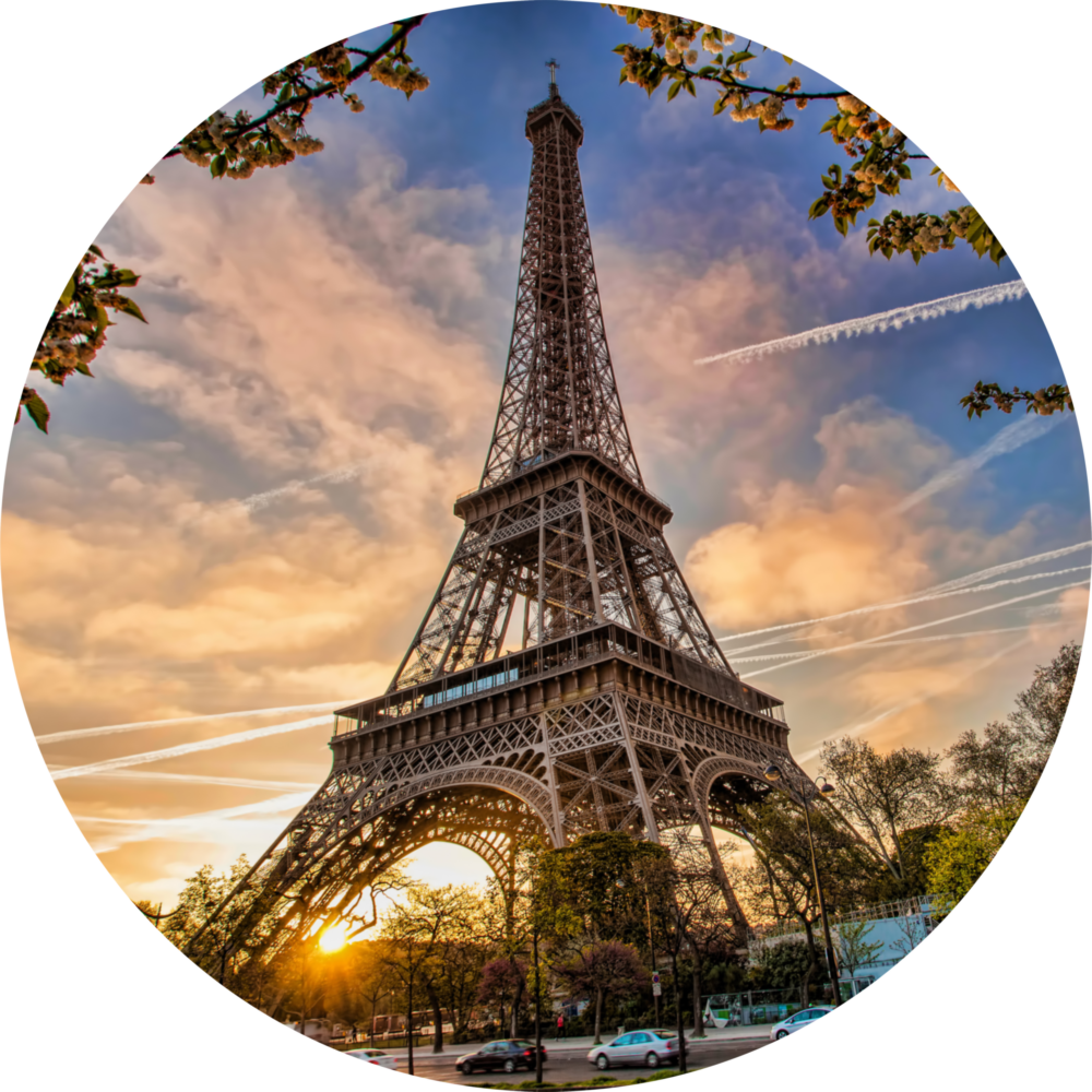 Eiffel Tower Glass Wall Art
