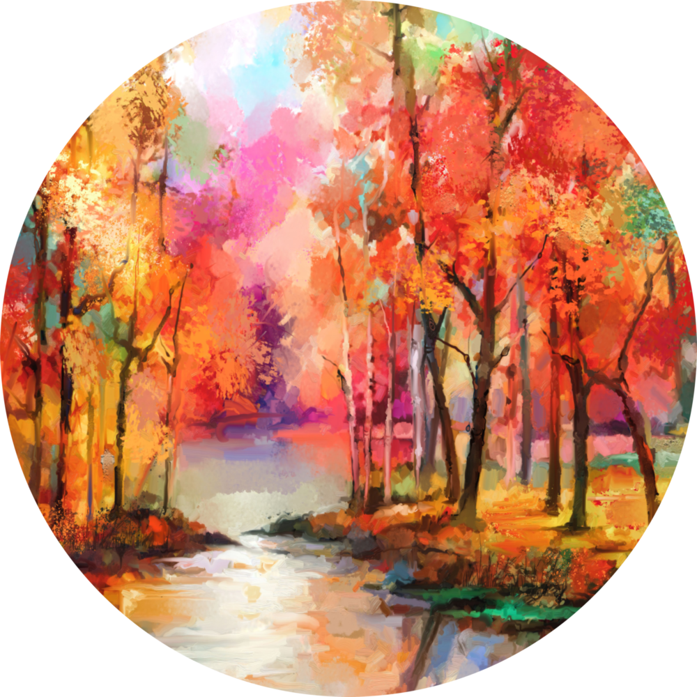 Colors of the Forest Glass Wall Art