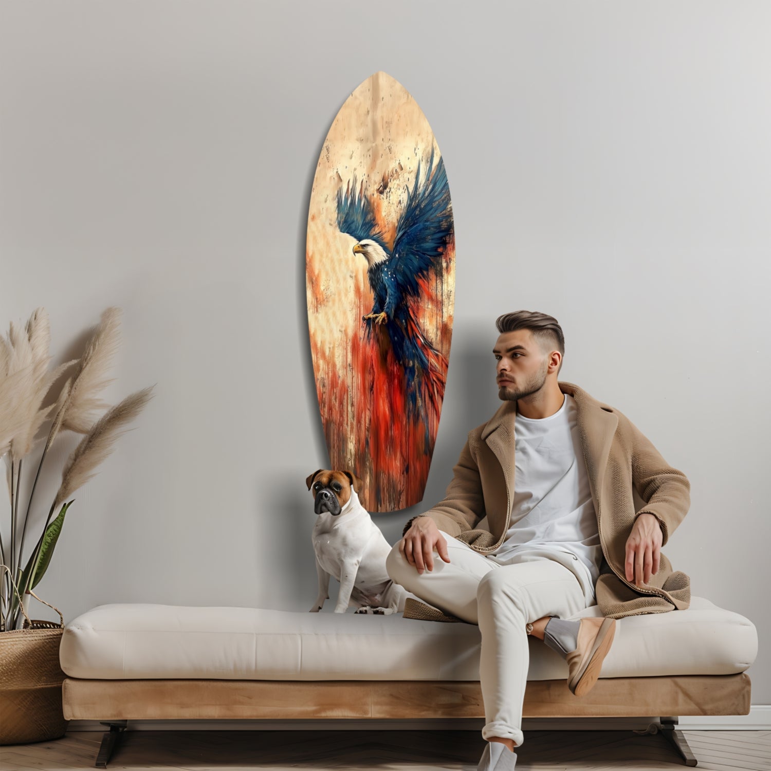 American Eagle Glass Wall Art.