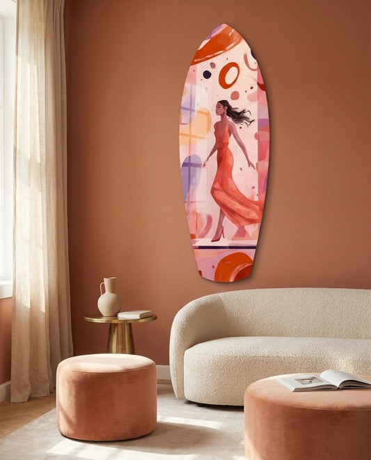Dance Flow Glass Wall Art