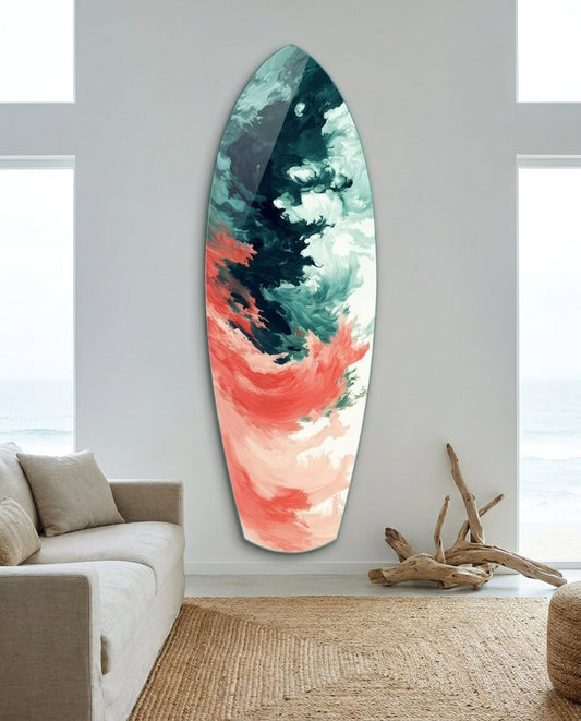 Relentless Waves Glass Wall Art