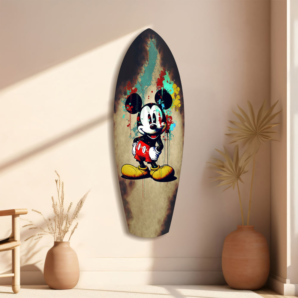 Graffiti Mouse Pop Art Glass Wall Art.