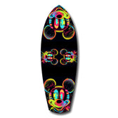 Neon Cartoon Mouse Pop Art Tempered Glass Wall Art.