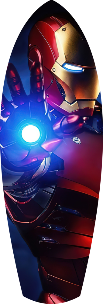 Red Armored Tech Hero Pop Art Glass Wall Art