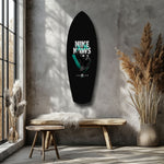 Teal Sole Sneaker Streetwear Pop Art Glass Wall Art.
