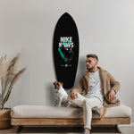 Teal Sole Sneaker Streetwear Pop Art Glass Wall Art.