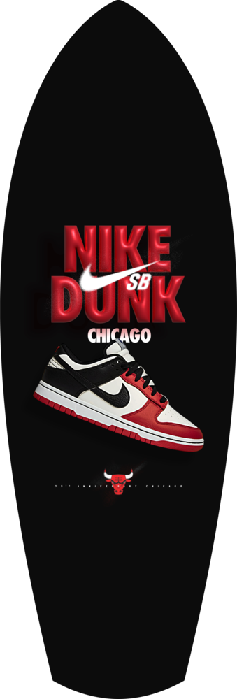 Red White Sneaker Chicago Pop Art Glass Wall Art