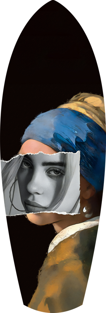 Pearl Earring Modern Renaissance Glass Wall Art
