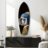 Pearl Earring Modern Renaissance Glass Wall Art.